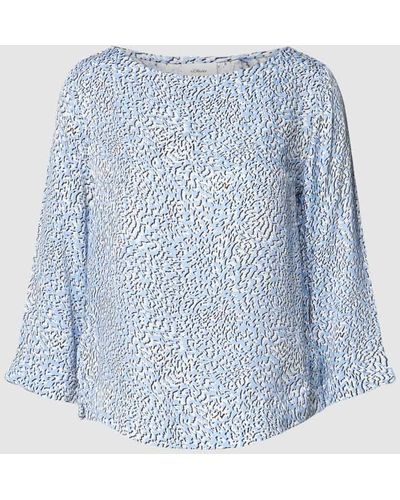 S.oliver Bluse mit Allover-Muster - Blau