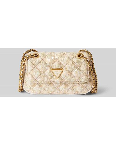 Guess Handtasche mit Label-Applikation Modell 'GIULLY' - Natur