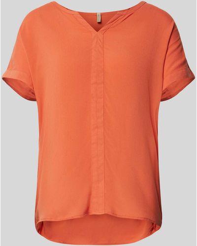 Soya Concept Blouse Met Tuniekkraag - Oranje