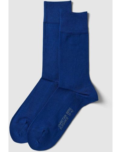 Christian Berg Men Socken mit Label-Details - Blau