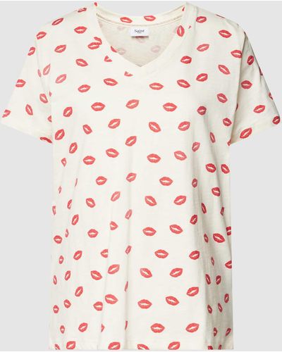 Saint Tropez T-shirt Met V-hals - Meerkleurig