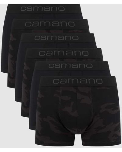 Camano Trunks mit Stretch-Anteil im 6er-Pack - Schwarz