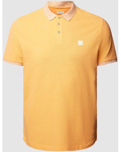 Tom Tailor Plus Size Poloshirt Met Contrastgarnering - Oranje