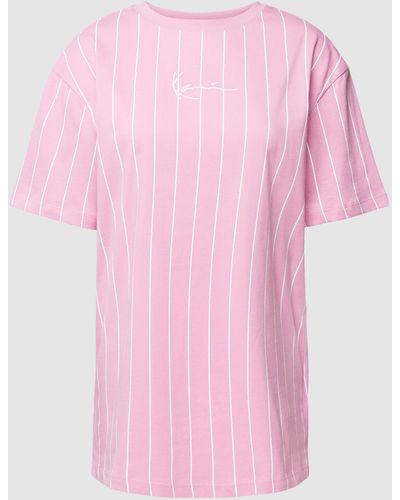 Karlkani T-Shirt mit überschnittenen Schultern - Pink