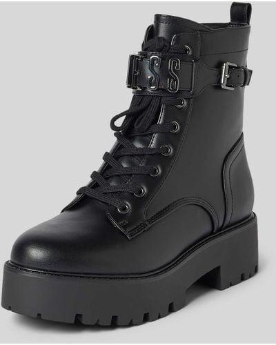Guess Boots mit Label-Applikation Modell 'VAIRES' - Schwarz