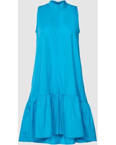 0039 Italy Mini-jurk Met Volantzoom - Blauw