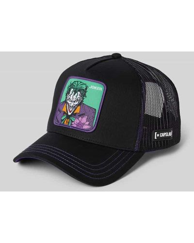 Capslab Trucker Cap mit Motiv-Badge Modell 'Joker' - Schwarz