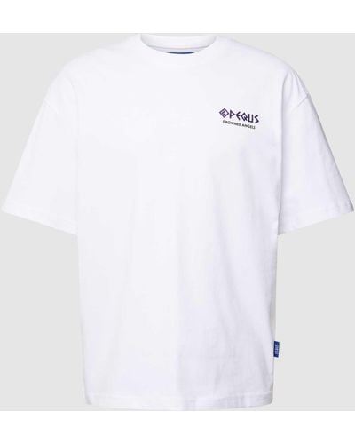 Pequs T-shirt Met Labelprint - Wit