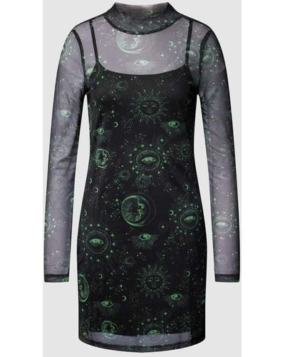 Noisy May Kleid mit Motiv-Print Modell 'CARRIE' - Schwarz
