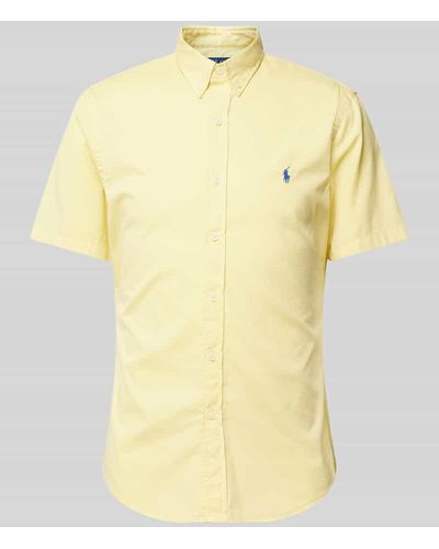 Polo Ralph Lauren Slim Fit Freizeithemd mit 1/2-Arm - Gelb