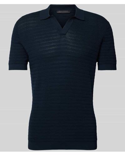 DRYKORN Regular Fit Poloshirt mit V-Ausschnitt Modell 'Braian' - Blau