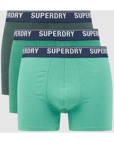 Superdry Trunks mit Stretch-Anteil im 3er-Pack - Grün