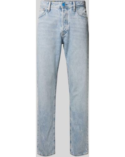 Jack & Jones Relaxed Fit Jeans mit Knopf- und Reißverschluss - Blau