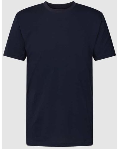 Mey Slim Fit T-Shirt mit Ziernähten - feuchtigkeitsregulierend - Blau