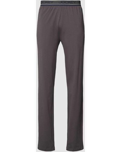 Jockey Pyjama-Hose mit elastischem Logo-Bund - Grau