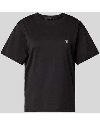 Weekend by Maxmara T-Shirt mit Logo-Stitching Modell 'VENACO' - Schwarz