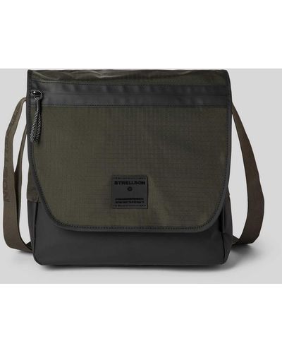 Strellson Handtasche mit Label-Patch - Grau