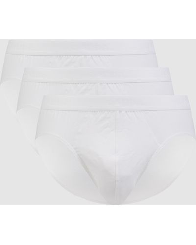 CALIDA Slip aus Single Jersey im 3er-Pack Modell 'Natural Benefit' - Weiß