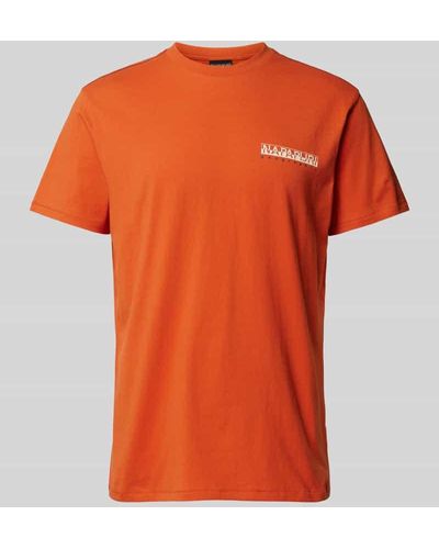 Napapijri T-Shirt mit Rundhalsausschnitt Modell 'GRAS' - Orange