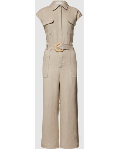 Mango Jumpsuit Van Linnen - Naturel