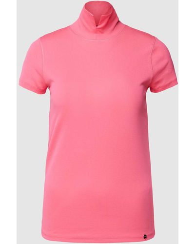 Marc Cain T-shirt Met Opstaande Kraag - Roze