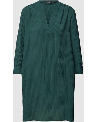 Opus Knielanges Kleid aus Viskose-Mix mit Tunikakragen Modell 'Wusina' - Grün