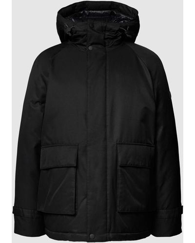 Marc O' Polo Parka Met Labelapplicatie - Zwart