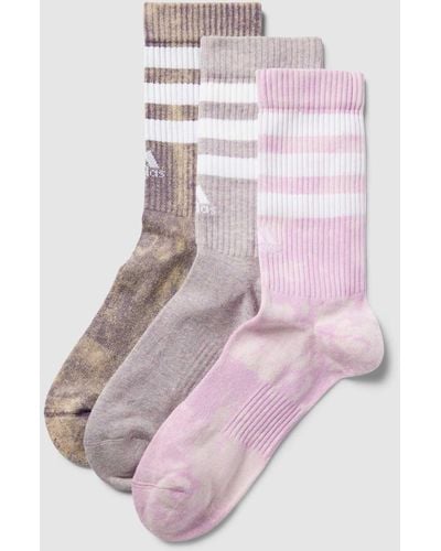 adidas Socken mit Allover-Muster im 3er-Pack - Pink