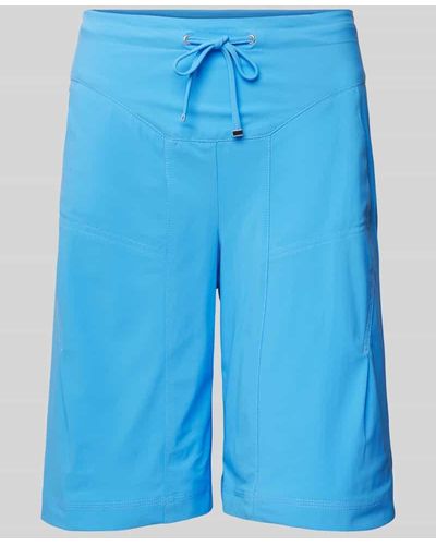 RAFFAELLO ROSSI Shorts in unifarbenem Design - Blau