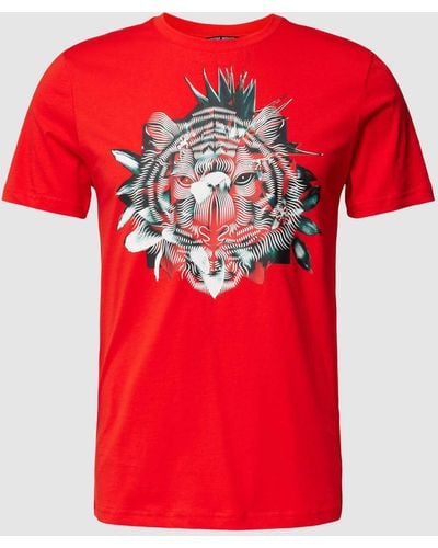Antony Morato T-shirt Met Motiefprint - Rood