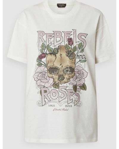 Colourful Rebel T-shirt Van Biologisch Katoen - Wit