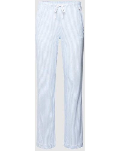 S.oliver Pyjama-Hose mit Streifenmuster - Blau