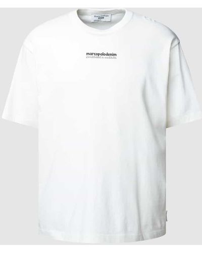 Marc O' Polo T-Shirt mit Logo-Print - Weiß