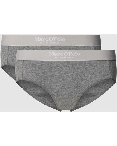 Marc O' Polo Hipster in Melange-Optik Modell 'ICONIC RIB' - Grau