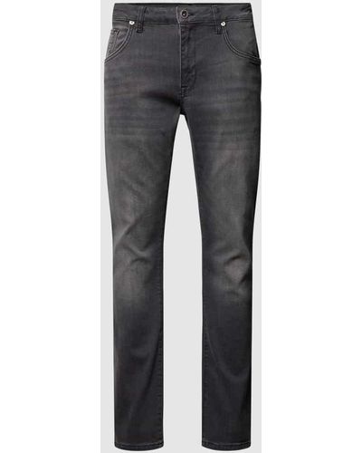 Cars Jeans Slim Fit Jeans im Used-Look Modell 'BATES' - Grau