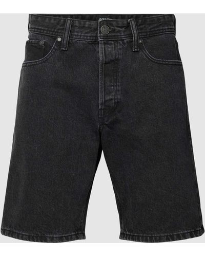 Jack & Jones Korte Jeans Met Labelpatch - Zwart