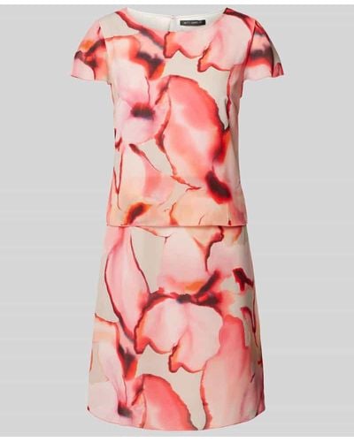 Betty Barclay Knielanges Kleid im Batik-Look - Pink