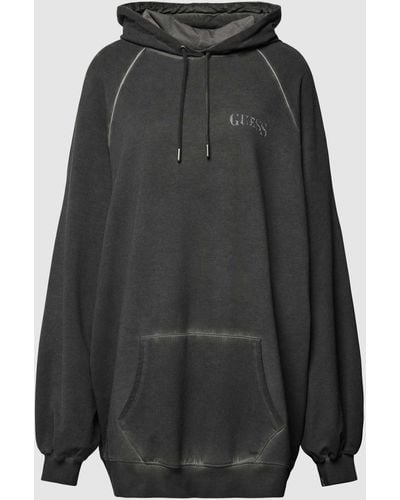 Guess Oversized Hoodie mit Label-Detail Modell ' ROSE' - Grau