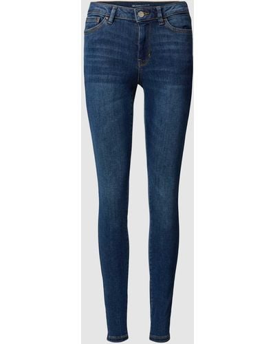 Tom Tailor Skinny Fit Jeans im 5-Pocket-Design Modell 'Nela' - Blau