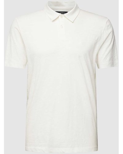 Marc O' Polo Shaped Fit Poloshirt Met Labelstitching - Wit