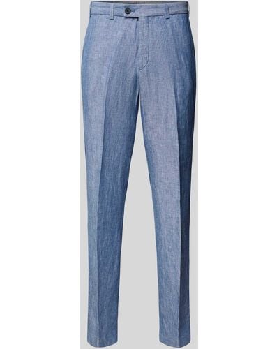 Hiltl Anzughose aus Leinen Modell 'PARMA' - Blau