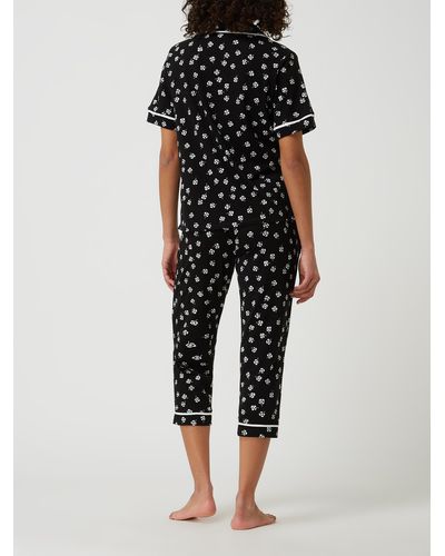 DKNY Pyjama Met Bloemenmotief - Zwart