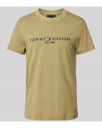 Tommy Hilfiger T-Shirt mit Label-Stitching - Mehrfarbig