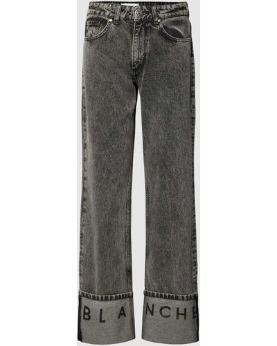 Blanche Cph Jeans Met Labeldetails - Grijs
