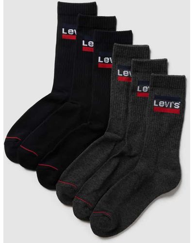 Levi's Socken mit Label-Detail im 6er-Pack - Schwarz