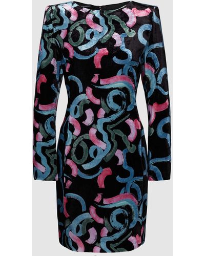Emporio Armani Mini-jurk Met All-over Motief - Blauw