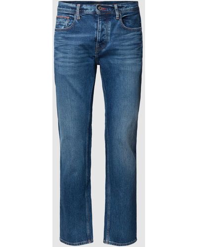 Tommy Hilfiger Jeans mit Label-Patch Modell 'Denton' - Blau