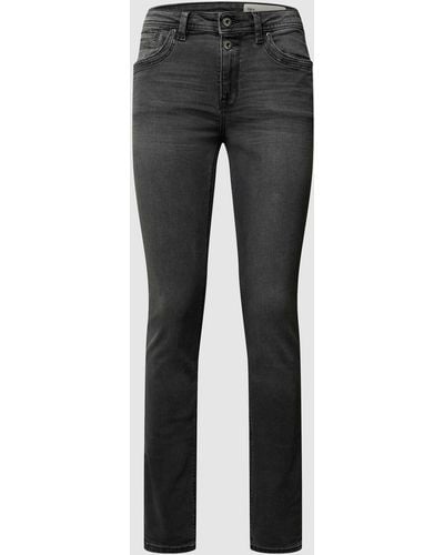 Edc By Esprit Slim Fit Jeans mit Stretch-Anteil - Schwarz