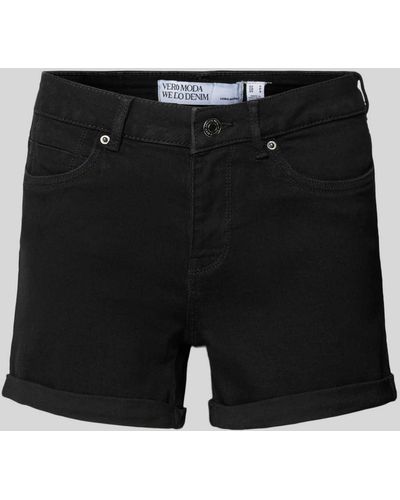 Vero Moda Korte Jeans Met Steekzakken - Zwart