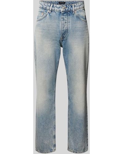 DRYKORN Regular Fit Jeans im 5-Pocket-Design Modell 'HIGHT' - Blau
